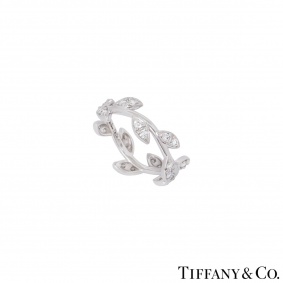 Tiffany & Co. White Gold Diamond Olive Leaf Paloma Picasso Ring